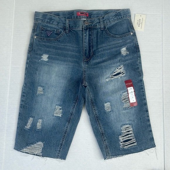 New GUESS BOYS DESTROYED SHORT SZ 16 - Picture 1 of 5